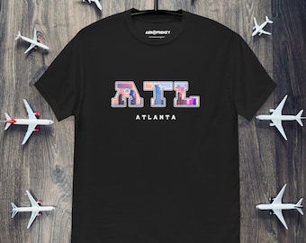 ATL Atlanta Airport Code T-Shirt | Georgia USA Travel Souvenir | Perfect Gift for Aviation and City Lovers