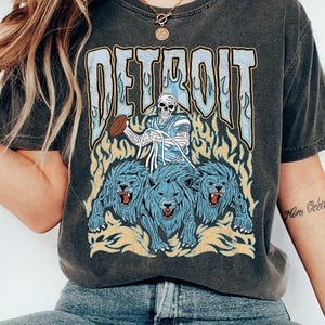 Detroit Football Skull Vintage Png, Football PNG, Vintage Sports Fan Apparel, Digital Download PNG files, Game day Football DSH2