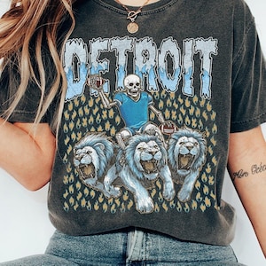 Detroit Tiger Football Skull Vintage Png, Digital Download, Animal Art, Game Day Shirt Design, Vintage Sports File DSH15
