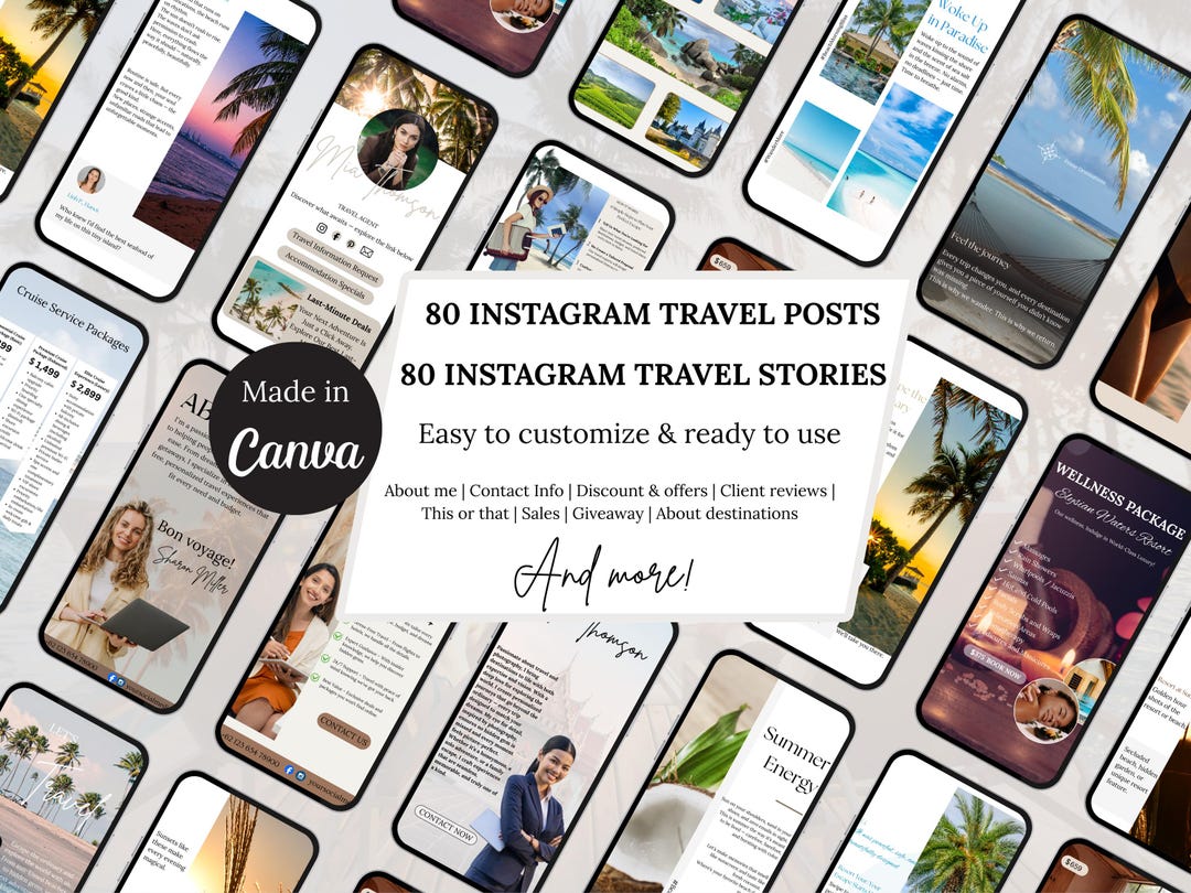 Travel Blogger Content, Travel Agency Marketing, Instagram Post, Luxury ...