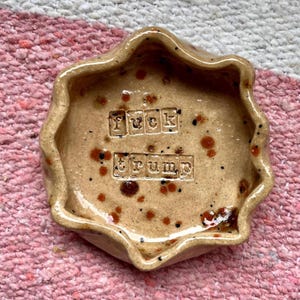 Handmade Ceramic Trinket Dish: Anti Trump Catch All