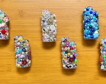 Funda para encendedor maximalista // Fundas para encendedores con cuentas hechas a mano // Encendedor bonito y colorido //