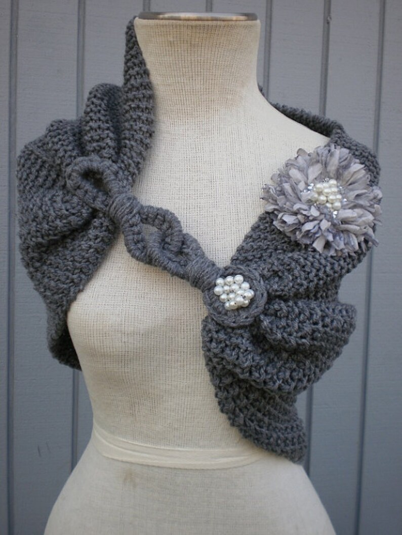 womens grey shawl
