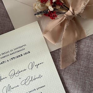 Invito matrimonio "Otis" Elegante e Raffinata | Invito Matrimonio Personalizzabile | Stile Minimalista e Moderno
