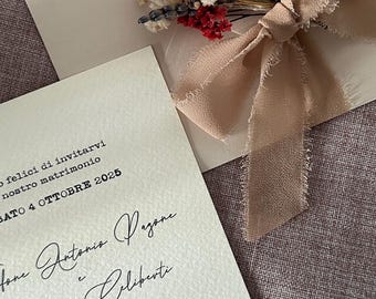 Wedding Invitation "Otis" Elegant and Refined | Customizable Wedding Invitation | Minimalist and Modern Style