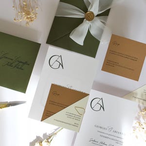 Set Invito di Matrimonio ''Kandinskij'' - Design Raffinato e Unico