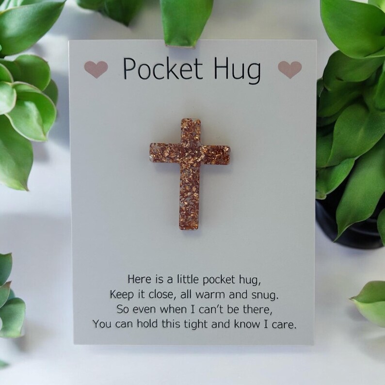 Resin Cross Pocket Hug- Worry Cross - Etsy