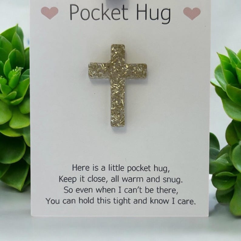 Resin Cross Pocket Hug- Worry Cross - Etsy