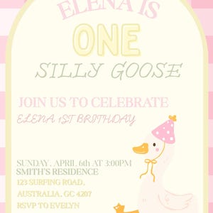 Funny Goose Birthday Card Editable Canva Template Silly Goose Birthday Card Printable Card for Friend Instant Download Digital Birthday Card