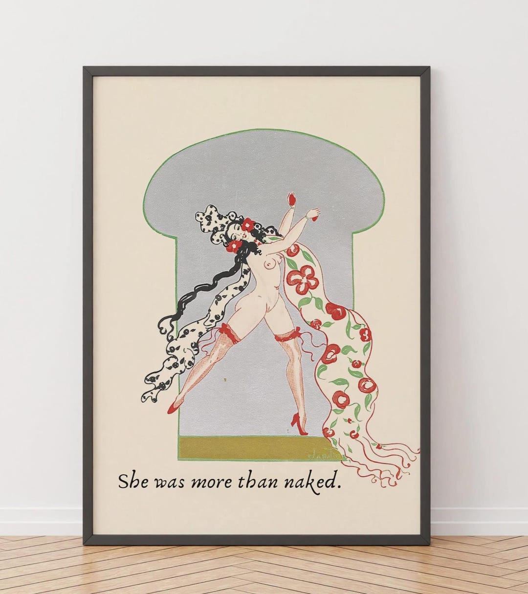She Was More Than Naked By Georges Barbier Lesbian Art Print Sapphic 