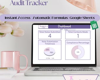 Session Note Audit Tracker | Editable Audit Spreadsheet With Dynamic Dashboard