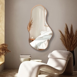 Asymmetrical Mirror Interior Design,Irregular Mirror Home Decor,Handmade Stylish Home Decor Wall Mirror,Aesthetic Mirror Wall Decor, Mirror