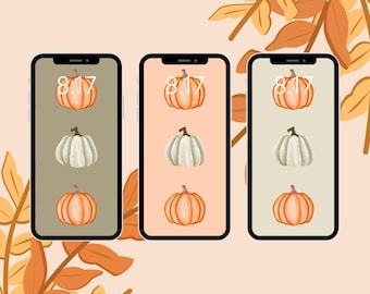 Fall Pumpkin Phone Wallpaper - iPhone Pumpkin Lockscreen - Halloween Fall Wallpaper