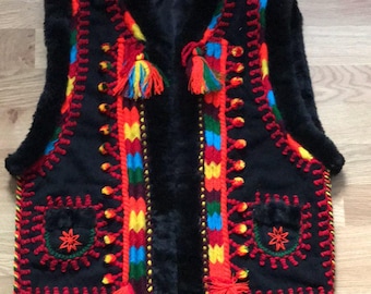 Unique Hutsul Kiptar | Handcrafted Ukrainian Vest with Embroidery