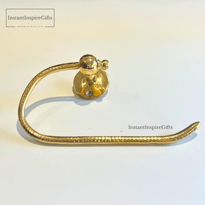 Brass Towel Holder Ring for Bathroom Wall Mounted Unlacquered Vintage Style Towel Hanger Solid Brass Bar Rack for Bath or Vanity