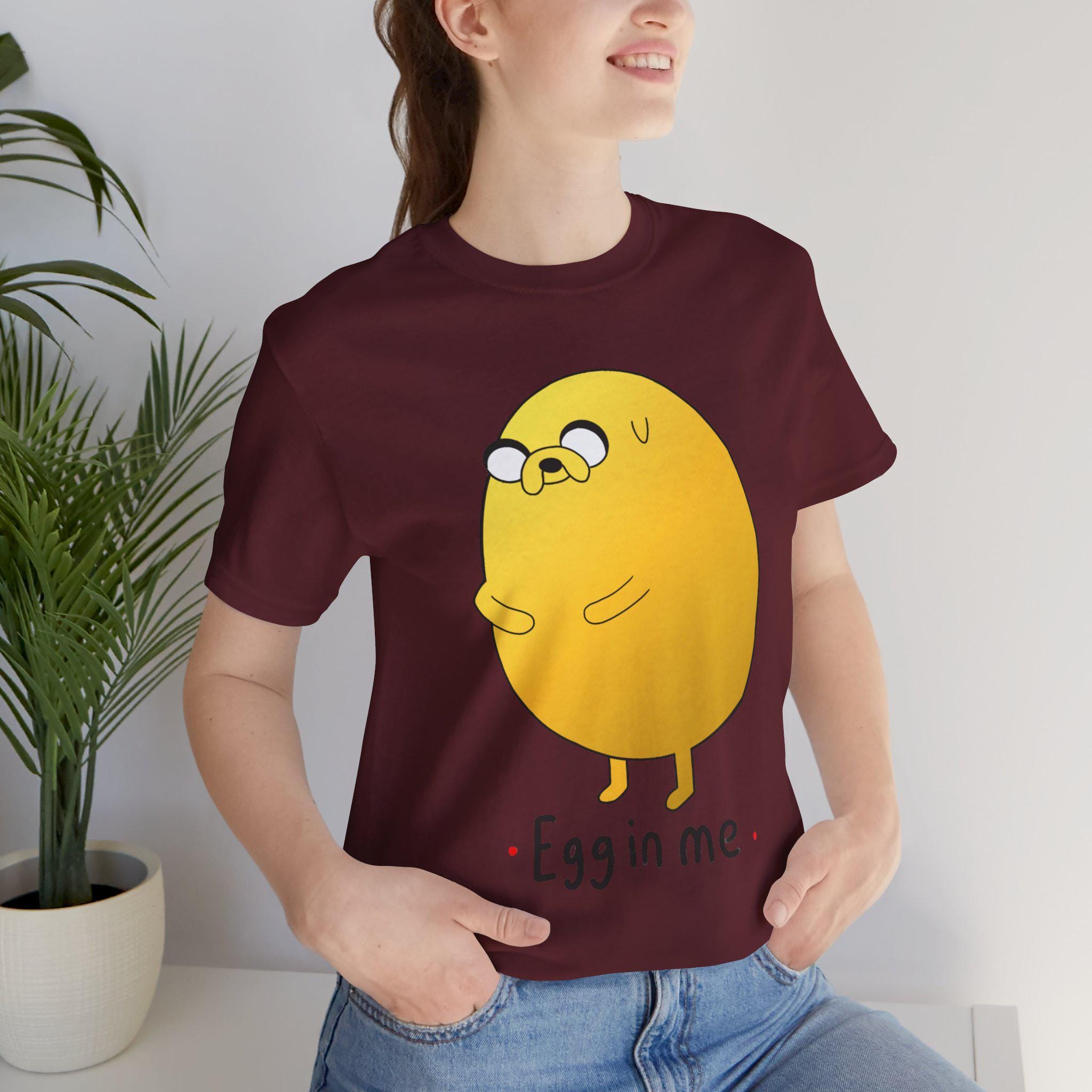 Egg in Me Unisex Tee, Cartoon Graphic T-shirt, Jake the Dog Design