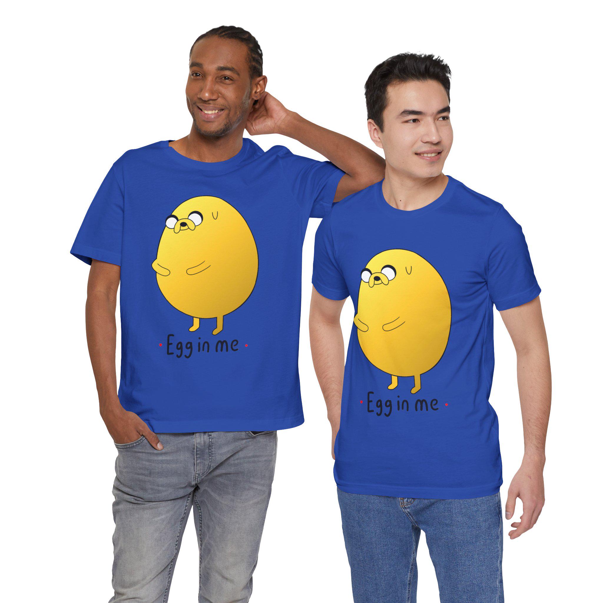 Egg in Me Unisex Tee, Cartoon Graphic T-shirt, Jake the Dog Design