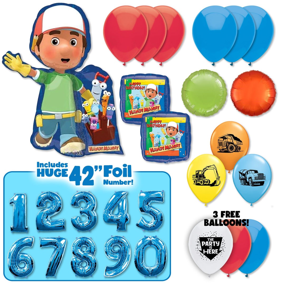 Handy Manny Happy Birthday Deluxe Balloon Bouquet With - Etsy