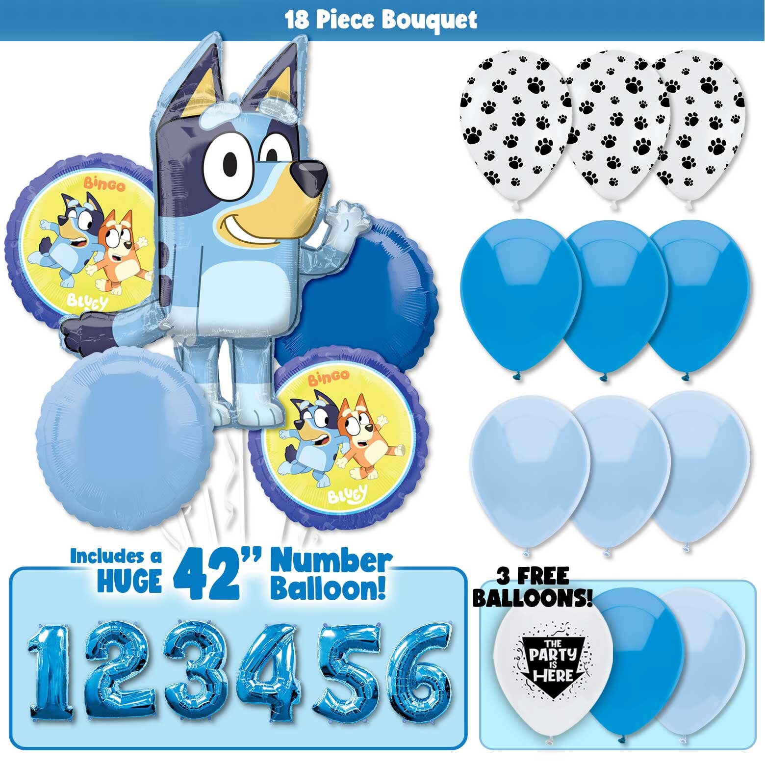 Bluey Balloons Bouquet