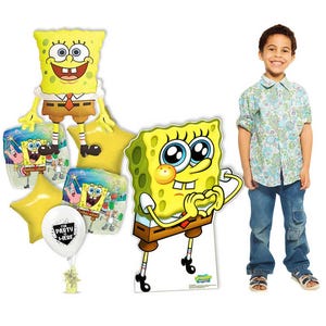 Spongebob Squarepants Birthday Party Kit: 33&quot; Standup & Balloon Set