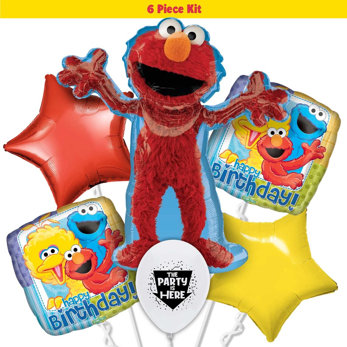 Elmo Sesame Street Birthday Balloons Party Kit - Kids Party Decor ...