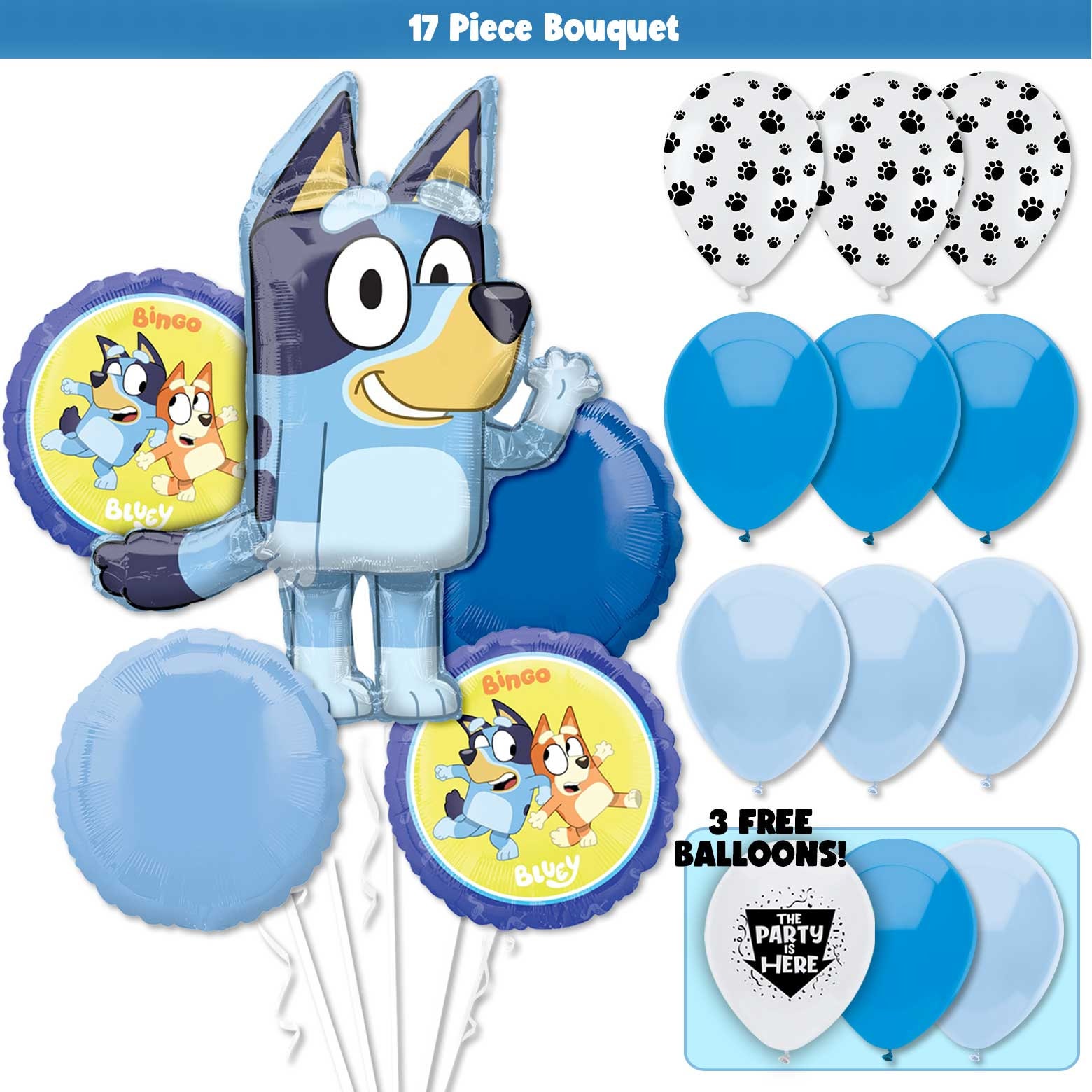 Bluey Balloons Bouquet