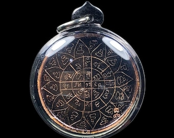 Hand writing Talisman coin of Phra-Maha-Heng ,rare item