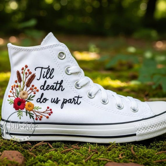 Zapatillas Converse Blancas Con Flores Zapatillas Converse Blancas