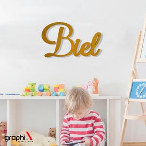 Personalisiertes Namensschild aus Holz für das Kinderzimmer Dekor Großes individuelles Baby Name Ausschnitt Holzbuchstaben Holzschild Baby Wanddeko