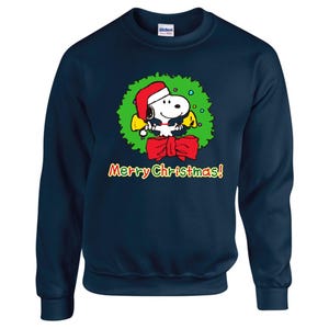 Snoopy Christmas Sweatshirt, Merry Christmas Snoopy Dog Jumper, Snoopy Dog Sweatshirt, Funny Snoopy Top, Merry Christmas Unisex Top