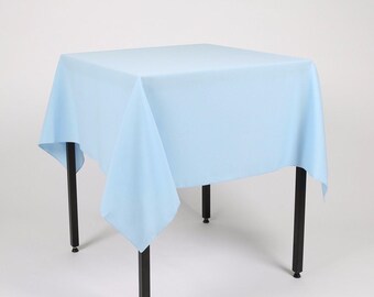 Small Square Tablecloth in Baby Blue