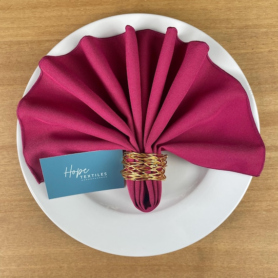 Raspberry Polyester Napkins, Dinner Party & Wedding Decor