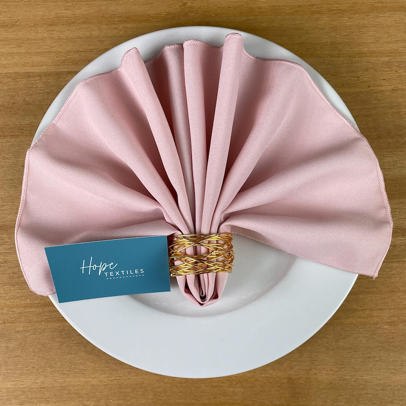 Cloth Napkins - Spots on Spots Pink  Set of 2