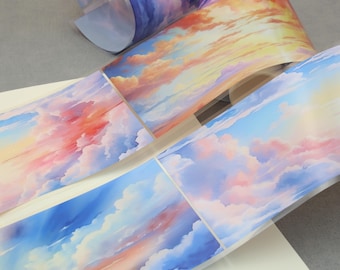 Sky cloud PET tape | various sky nature landscape sunrise sunset themed PET tape wb04 wt-9