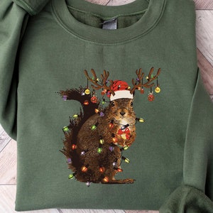 Christmas Squirrel Lights Shirt, Xmas Shirt, Cartoon Movie Shirt, Christmas Pajama Top, Christmas Crew Shirt,Christmas Family Matching Shirt