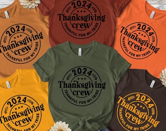 Danksagungs-Crew-Shirt, dankbar für mein Stamm-Hemd, Erntedank-Familie, passendes Hemd, Danksagungs-Abendessen-Hemd, dankbares Hemd