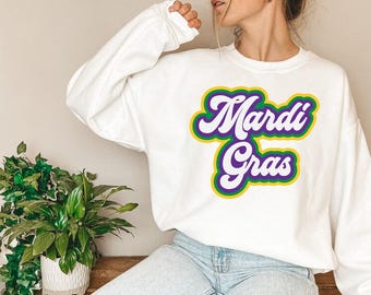 New Orleans Mardi Gras T-Shirts, Flower de luce Shirt, Fat Tuesday Shirt, Womens Graphic Tee , Adult Mardi Gras Shirt ,