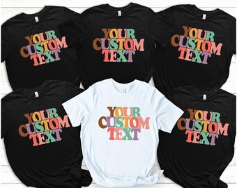 Personalized T-Shirt, Add Your Own Text, Custom T-shirt, Customized T-Shirts, Custom Shirt, Custom Text on Shirt, Custom Men, T-Shirt