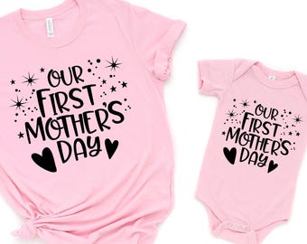 Mommy And Me Matching Shirts, Mother's Day Mommy And Me Outfit, Our First Mother's Day, Gift For Her, Mommy And Me Outfit, Mother Day Gift