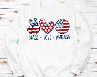 Peace Love USA Shirt, Independence Day Shirt, Fourth Of July shirt, Patriotic Shirt, Merica Shirt, 4th Of July Shirt, USA Flag