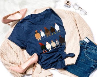 Chicken Farmer Shirt, Chicken Love shirt, Chicken Tee Shirt, Chicken T Shirt, Chicken Lover Shirt, Gift For Her,