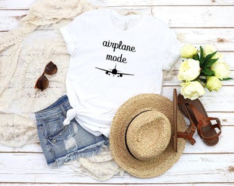 Camiseta de modo avión, camisetas familiares, camisetas de viaje, camisetas de vacaciones, camisetas divertidas, camisetas de aventura, camisetas de viaje,