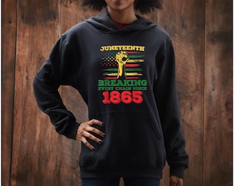 Camiseta Juneteenth Rompiendo todas las cadenas desde 1865, Black Lives Matter, Camiseta de la Independencia Afroamericana, Camiseta de Historia Negra,