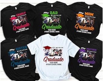 Camiseta de graduación con foto personalizada, camiseta de graduación con foto personalizada, camiseta de graduación, camiseta de graduación personalizada, sudadera de graduación, camiseta de graduación familiar