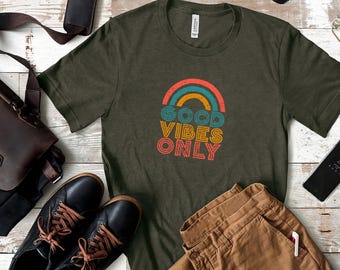 Retro Good Vibes Shirt, Sunshine Shirt, Gift For Her, Hippie Shirt, Retro Inspired Design, Peace Kindness Shirt,