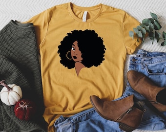 Camiseta de mujer afro, camiseta de Juneteenth, camiseta de reina negra de hermanas, camiseta del Mes de la Historia Negra, regalo para hermanas, camiseta de mujer negra orgullosa