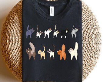 Doodle Cat Butt Theme Shirt, Cottagecore Shirt, Cat Shirt, Cottage Core, Aesthetic Shirt, Teacher Shirt, Birthday Shirt