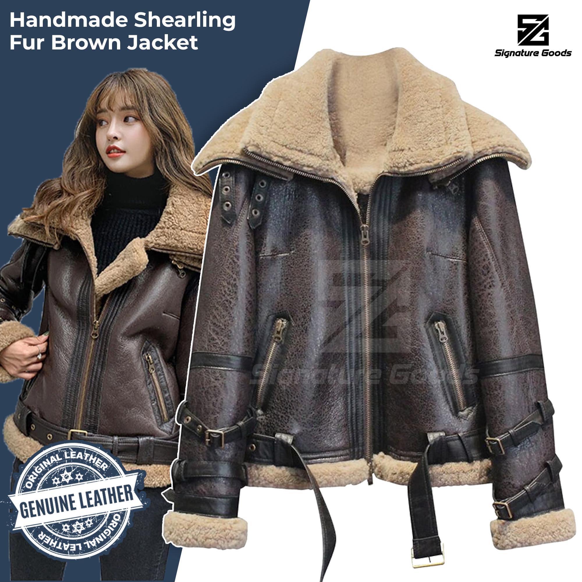 STAND COLLAR B-3 FAKE MOUTON JACKET
