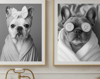 Benutzerdefinierte Haustier Porträts im Badezimmer, Haustier in der Badewanne Porträt, lustiges Badezimmer Kunstdruck, personalisierte Haustier Hund Mutter Geschenk Illustration, digitale Dateien