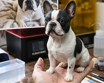 Personalisierter Hund Hochzeitstorte Topper, Benutzerdefinierte Hund 3D Figur, 3D Statuen Hochzeitsgeschenke, Benutzerdefinierte Haustier Statuen, Haustiere Geburtstagsgeschenke, Haustier Skulptur